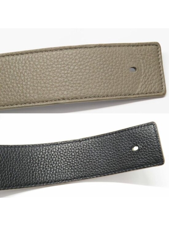 Dior CD Icon Logo Buckle Silver Metal External Belt Reversible Black main image 6